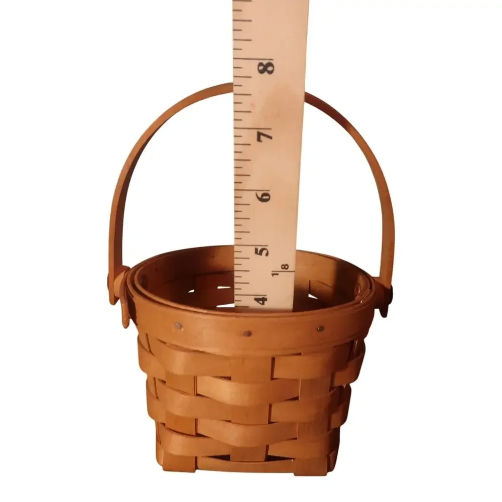 Longaberger Basket w Lid 1996 Signed Dresden OH Handwoven USA